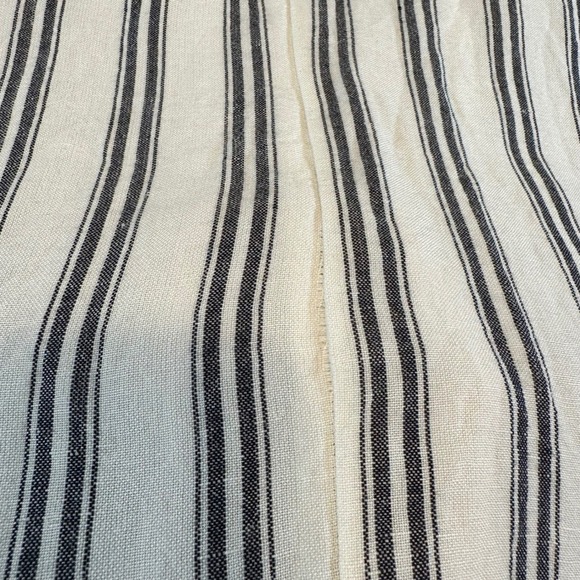 Pilcro Anthropologie Linen Blend Striped Double Breasted Blazer Jacket XS Cream - Picture 12 of 13